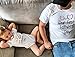 Tstars Our First Father's Day Dad and Baby Matching Outfits | New Dads Gift Adult Shirt and Infant Bodysuit Dad Gray Large/Baby Gray NB (0-3M)