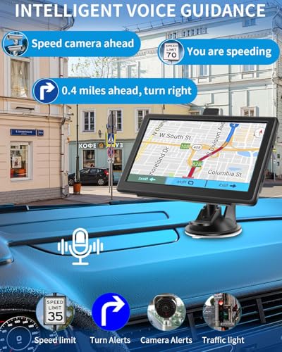 GPS Navigator for Car, Truck GPS with 7'' Touchscreen, Free Lifetime Updates, Car Navigation System with Turn-by-Turn Voice Guidance, Speed & Red Light Warning for All Cars (Car GPS) - Image 5