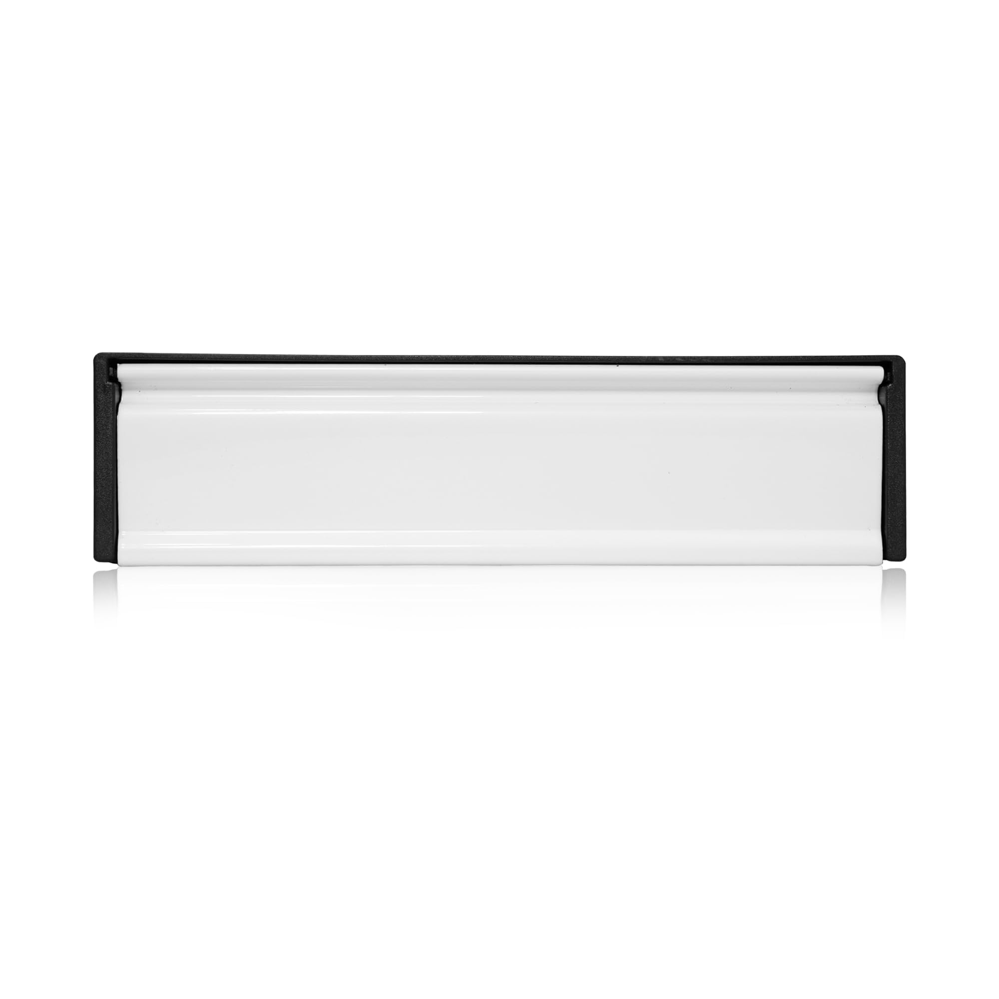 UAP MailPlate 12 pouces : Boîte aux lettres en blanc pour porte d'entrée, boîte aux lettres télescopique pour portes en PVC d'une épaisseur de 20 à 40 mm.