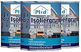 plid Holz-Isoliergrund Isolierfarbe Isoliergrund Holzdeckenfarbe Holzgrundierung Weiß (2,25l)