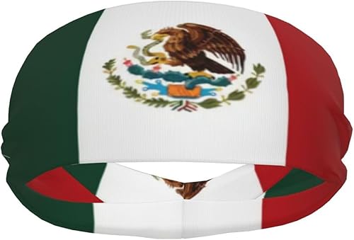 Miniatura 2 de Diademas de la bandera de México, diademas elásticas para hombres y mujeres, para senderismo, ciclismo, correr