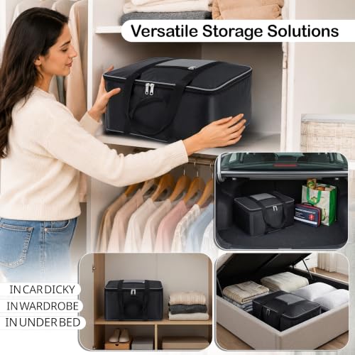 Image of Storite 4 Pack Moisture Proof Medium Polyester Underbed Storage Bag