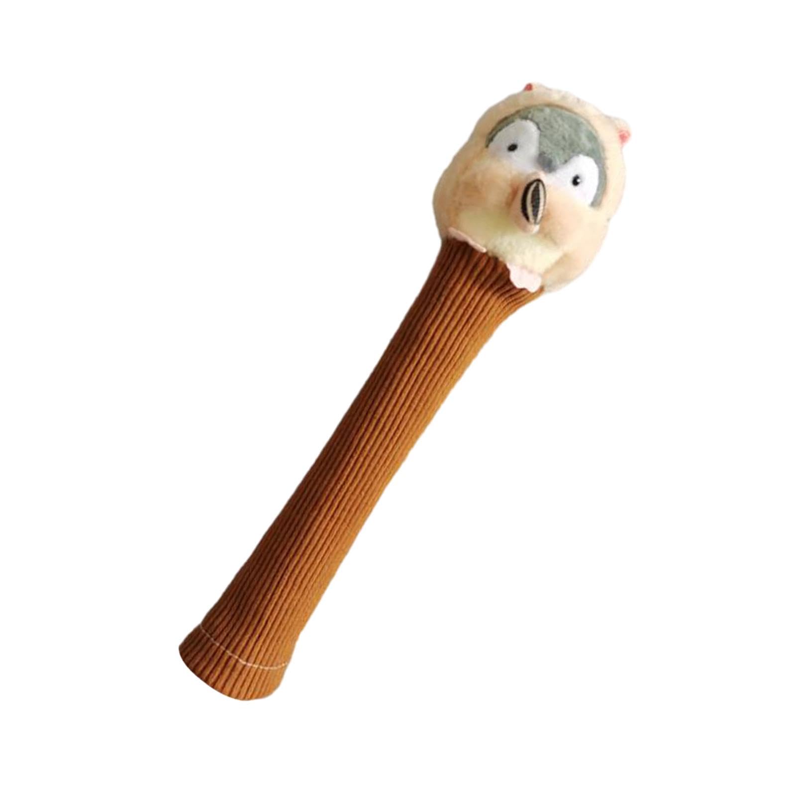 Badminton Racket Handle Cover Protector Tennis Racquet Grip Animal Doll Racket Handle Protective Cover, Ideal Gift, Owl