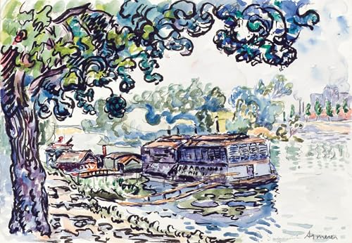 Cuadro de Paul Signac Asnieres de 60x90cm: da vida a tus paredes vacias con oleo