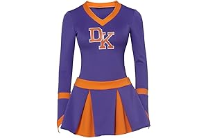Jennifer Check School Girl Costume Purple Fits Women Women's Movie Character Cheer Costume
