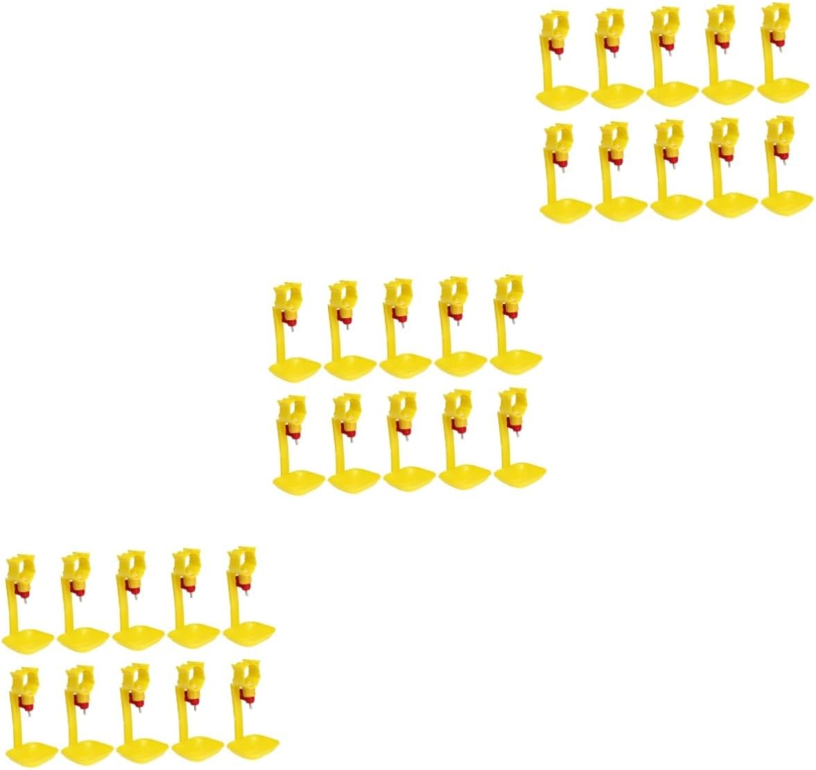 Happyyami 30 PCS Quail Waterer Chicken Waterer for Chicks Chicks Supplies Poultry Watering Cups Automatic Chicken Waterer Chicken Drinking Fountains Chicken Water Fountains