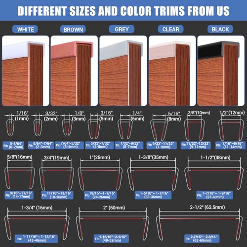 Image of Rubber Edge Trim, 1 /2 Inch(12mm) Flexible Edge Protector for Wood, Flywood, Glass and Metal, U Shaped Self-Adhesive Peel and Stick Guard for Baby Safety, Clear Color, 10Ft