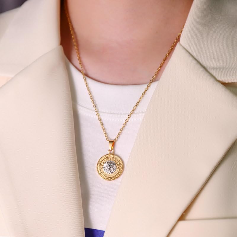 Pendentif rétro œuf en or 18k le cadeau mixte idéal en acier inoxydable de qualité