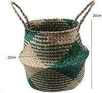 SZETOSY Természetes Tengeri Fű Kosár Fogantyúval - Kézműves Tárolókosár Otthoni Rendszerezéshez 6
