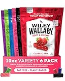 Wiley Wallaby Licorice 10 Ounce Classic Gourmet Australian Style Soft & Chewy Licorice Candy Variety Pack Twists, 6 Pack