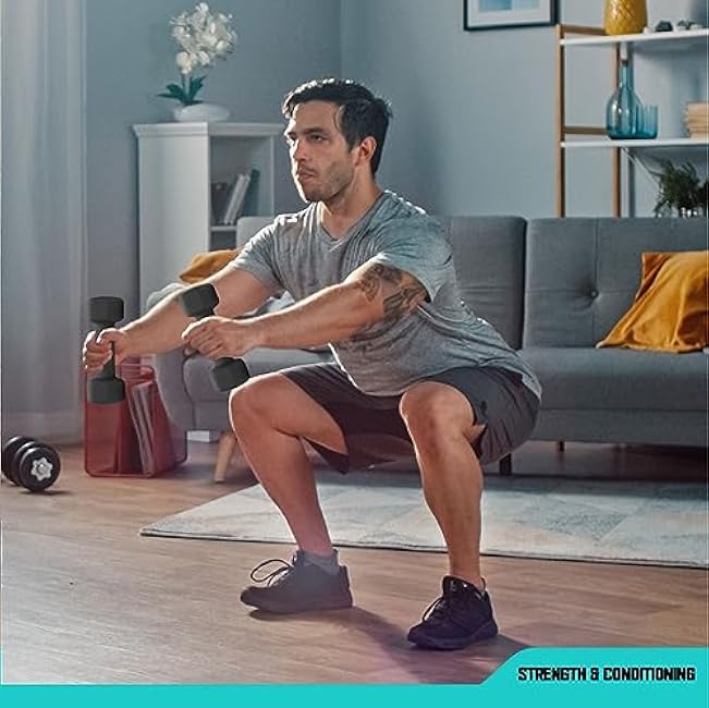 RBX Weights Dumbbells Set - Neoprene Arm Weights With Non-Slip Grip, Strength Training Equipment for Home or Gym, Anti-Roll