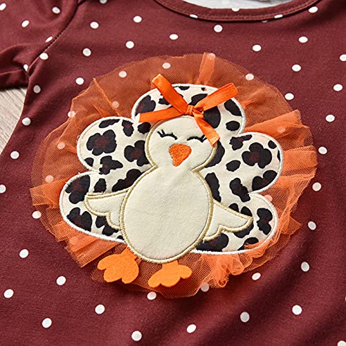 Infant Toddler Baby Girl Thanksgiving Outfits Long Sleeve Jumpsuit Turkey Romper One Piece Bodysuit Leopard Bodysuit3