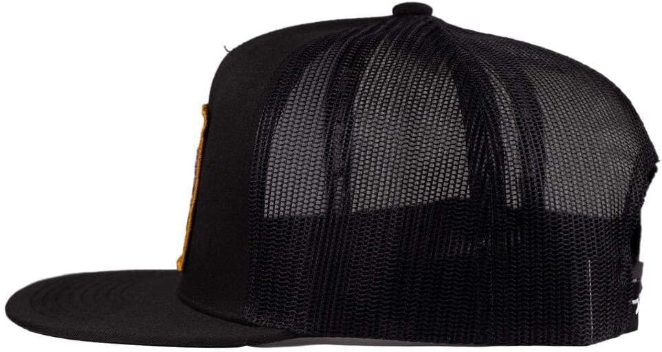 Lazy J Ranch Black Gold Texas Ranch Gold Patch Classic Five Panel Trucker Hat - Adjustable Unisex Country Hats, Western Hats for Men - Image 3