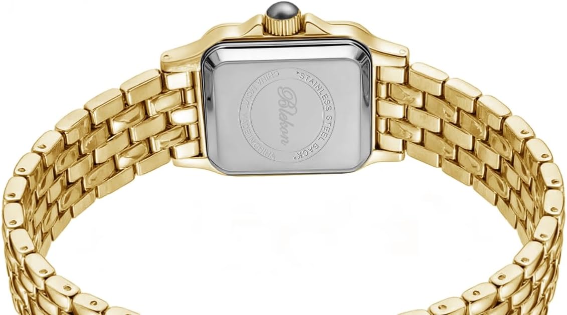 Blekon Original Women’s Vintage Watch – Small Rectangular Case, Dainty Bracelet Band, Elegant Roman Numeral Dial, Classic Dress Wristwatch - Image 3