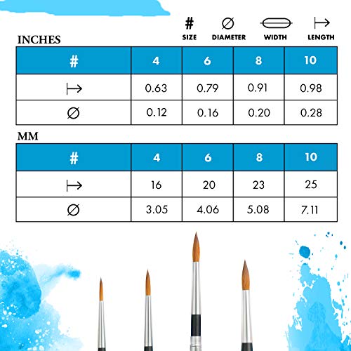 princeton aqua elite series 4850 synthetic kolinsky watercolor paint brushtravel round 8