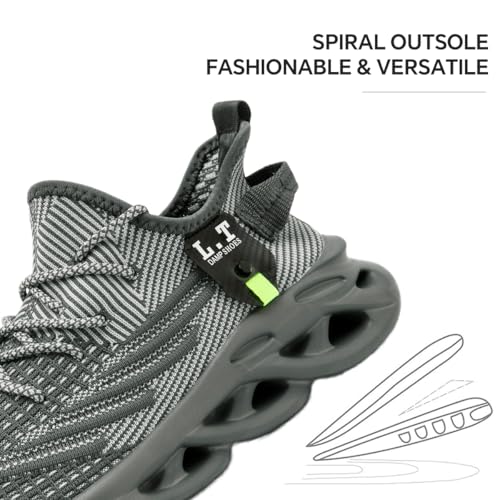 Image of Mens Running Shoes Gym Slip on Sneakers Non Slip Walking Tennis Sports Work Athletic Workout Casual Lightweight Breathable Fashion