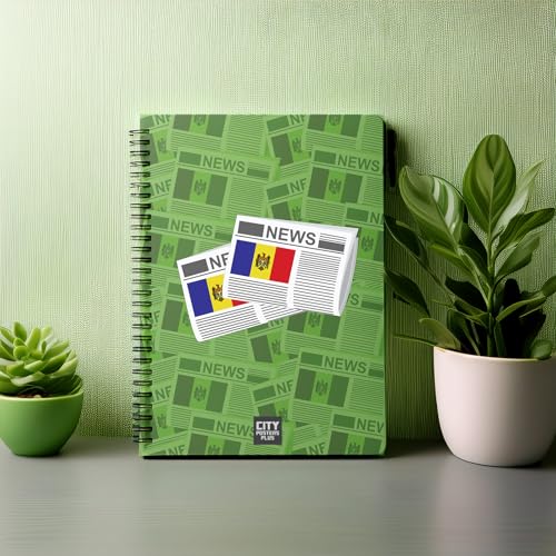 Carnet Moldova Newspapers A5 idéal pour organiser votre bureau et vos projets