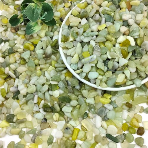 Image of 10LB Succulent Jade Pebbles for Landscaping, 3 /8 Inch Natural Decorative Polished Stones, River Rocks for Landscaping, Vase, Flowerpot Decoration, Indoor Decoration and Garden Decoration