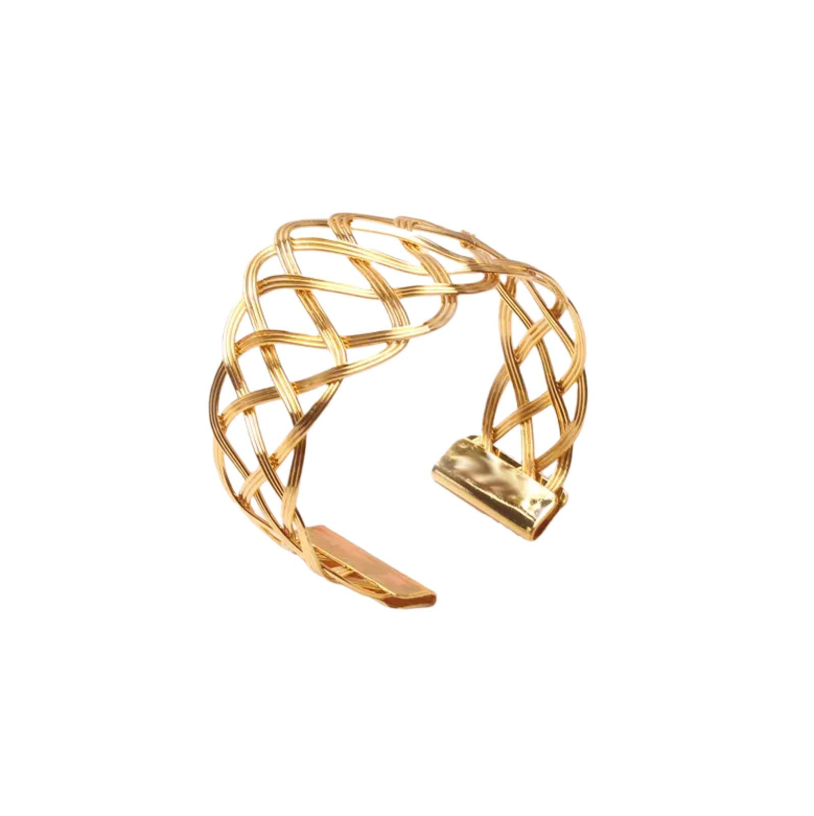 Porte Anneau de Serviette,Anneaux de Serviette, Lot de 5 Anneaux de Serviette Ouverts en Maille métallique(Gold)
