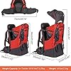Baby Backpack Carrier, Safe Toddler Hiking Backpack Carrier Camping Child Carriers with Rain Cover Children Kid Sun Shade Large Storage Insulated Pocket, Adjustable Padded Child Seat #4