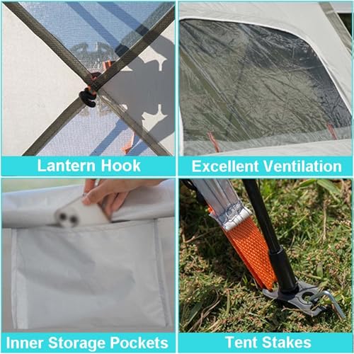 Carpa instantánea para camping 3-5 personas, resistente miniatura 3