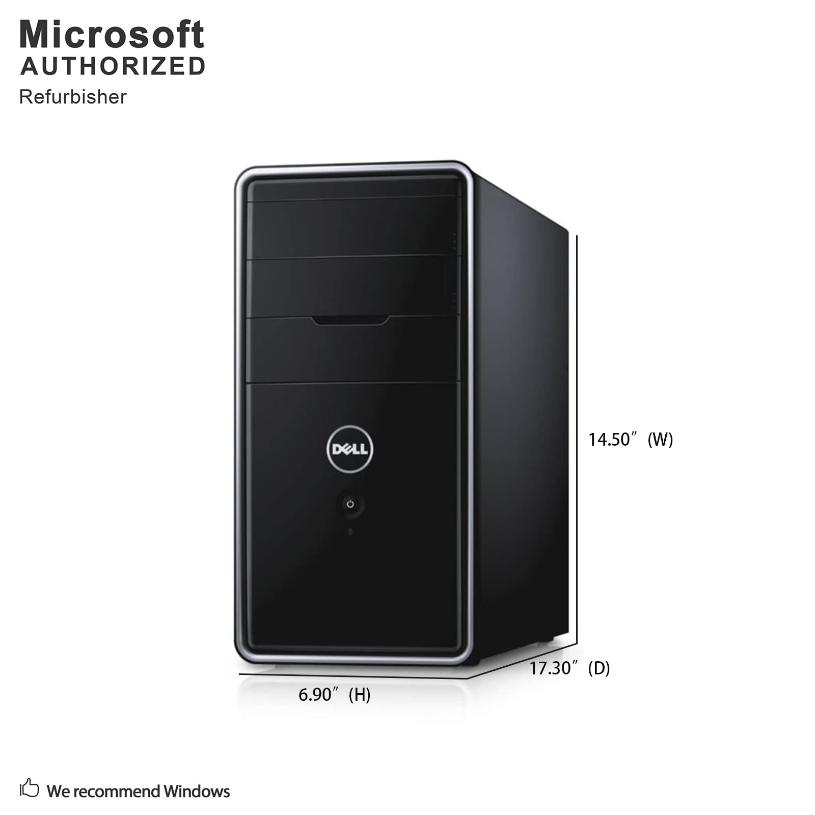 Amazon Com Dell Inspiron 3847 Tower Desktop Computer Pc Intel Quad Core I7 4790 Up To 4 0ghz 16g Ddr3 128g Ssd 2t Dvd Wifi Bt 4k Support Hdmi Vga Windows 10 Pro 64 English Spanish French Renewed