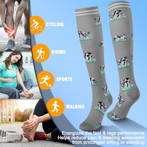 Image of bropite Compression Socks for Women &Men Circulation-Support Knee High Socks 20-30 mmhg-Best for Running,Medical,Nurse,Travel