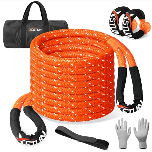 XSTUN 1' x30ft Kinetic Recovery Rope - 48,000 lbs Offroad (Orange)