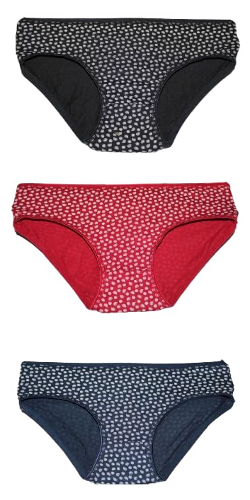 Low Rise Bikini Panty with-Maroon, Blue, Maroon Color-image-4