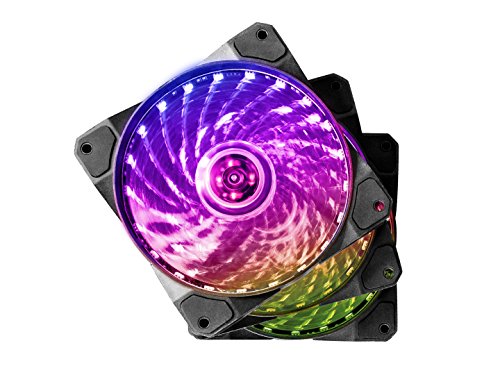 Cooler FAN Raidmax Kit com 3 Coolers 12cm LED RGB NV-A120R3