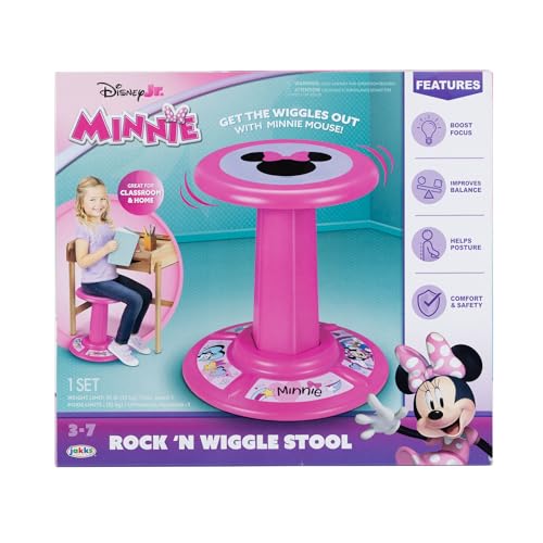 Image of JAKKS Pacific Kid's Minnie Mouse Wiggle Stool Wobble Stools for Seating - Active Learning Stool for Kids, Sitting Balance Chair, Kids Stand Up Stool, Seating Wobble Chair