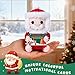 MOVOLIVI Christmas Positive Crochet Santa Doll with Colorful Positive Card, Funny Gift Christmas Party Decorations for Women Men Family Friends (More Than Gifts)