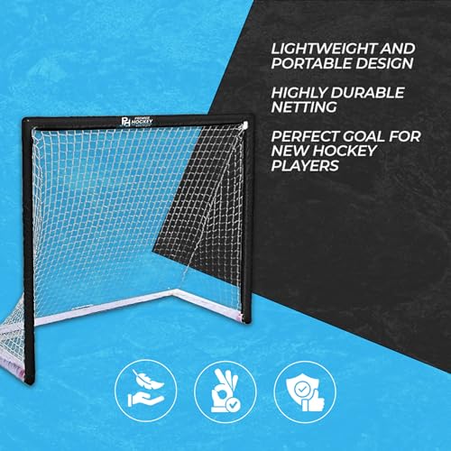 Premier Sports – 46“ PVC Street Hockey and Soccer Goal – Portable Lightweight Hockey Net for Indoor & Outdoor Use – Hockey Training Equipment
