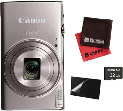Canon IXY650m SDHC 32GB Compact Digital Camera & Film & Cloth Set of 4 Silver