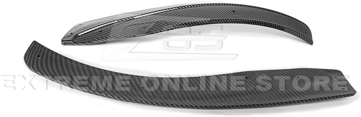 Extreme Online Store Replacement for 2005-2013 Chevrolet Corvette C6 Grand Sport & Z06 | ZR1 Style Hydro Carbon Fiber Side Skirts' Mud Flaps Pair