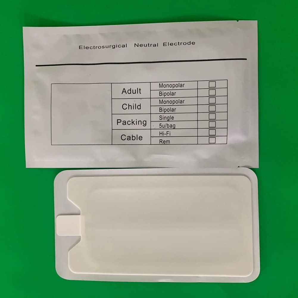 Kqcibz ESU-JB01 Adult Monopolar ESU Plate Professional Disposable Electrode Sheet Negative Plate 10 Pieces Per Package