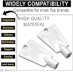 Seentech UPGRADED 297147700 Door Key by Seentech - Compatible with Frigidaire Kenmore Elec-trolux Freezer Refrigerator – Replaces: AP4301346 PS1991481 216702900, 06599905, 08037402, 1259502 (Pack 2)