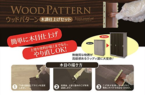 ウッドパターンセット Amazon | アサヒペン ウッドパターン木調仕上げセット ホワイトウッド