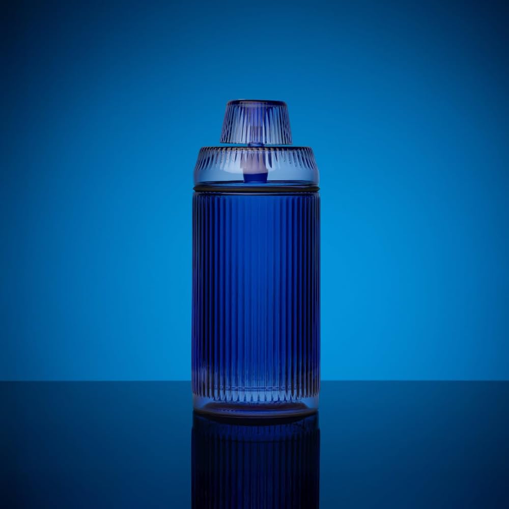NWTN Home Deco Gravity Bong | Vintage Glasbong Wasserpfeife aus Borosilikatglas zum Rauchen mit 14 mm Kopf, Glas-Wasserpfeife für den Tisch (Lapis)