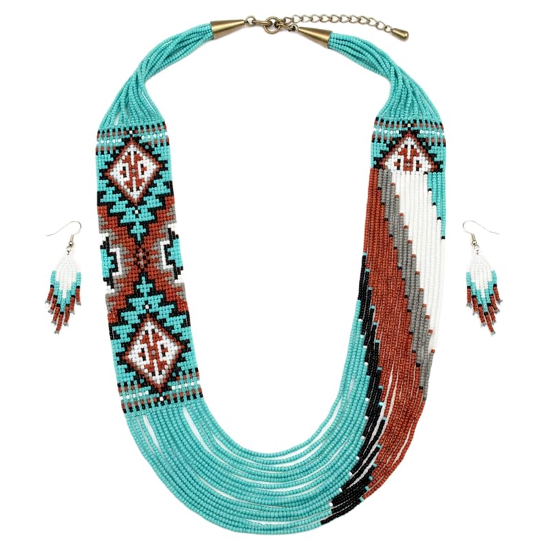 Collar Gerdan ucraniano LKBEADS de alta bisutería artesanal multicolor