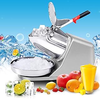 TANGZON Electric Ice Crusher, 1450r/m Crushed Ice Machine Snow Cone Maker with Stainless Steel Bowl, Ice Shaver for Ice Cream, Cocktails, Cold Juice and Smoothies
