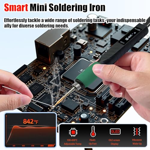 Kaisi K211 65W Smart Micro Portable Soldering Iron Fast Heating 212-842℉,Lightweight Compact Soldering Iron Pen Usb C Solder Iron Kit thumb #3