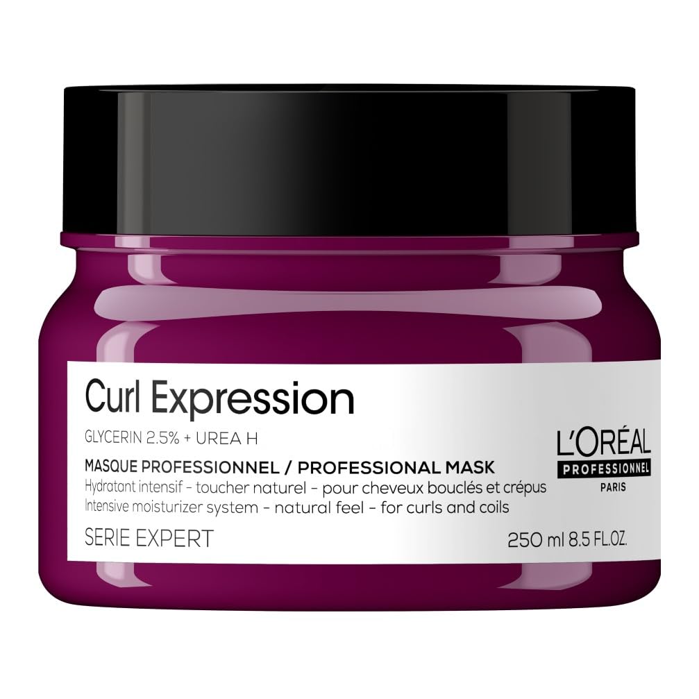 L'OREAL PROFESSIONNEL - Masque Hydratant Intensif - Cheveux Bouclés, Frisés & Crépus - Hydrate Intensément Sans Alourdir & Démêle - Sensation de Légèreté - 250 ml