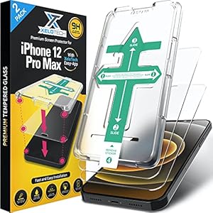 XeloTech Schutzglas für iPhone 12 Pro MAX (2 Stück) - Premium Full Cover - Schutzfolie Folie aus Glas