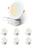 SYLVANIA LED 4" Slim Microdisk, Junction Box Recessed Downlight Kit, 13W, Dimmable, 5 CCT Color Select (2700K / 3000K / 3500K / 4000K / 5000K), 90 CRI - 1 Pack (61404)