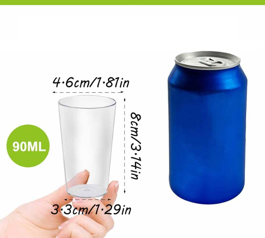 Lot De 50 Verrines Plastique 90ml Avec Cuillères - Réutilisables, Transparentes, Idéales Pour Apéritifs, Fêtes Et Mariages