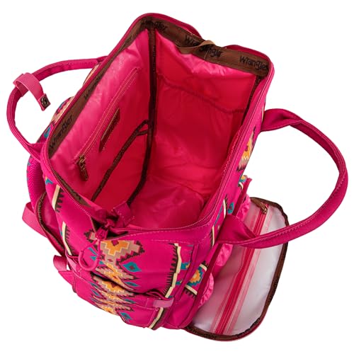 Wrangler Aztec Backpack Organized Daypack Travel Baby Bag with Stroller Strap and Side Bottle Pockets WG2204-9110HPK - image 3