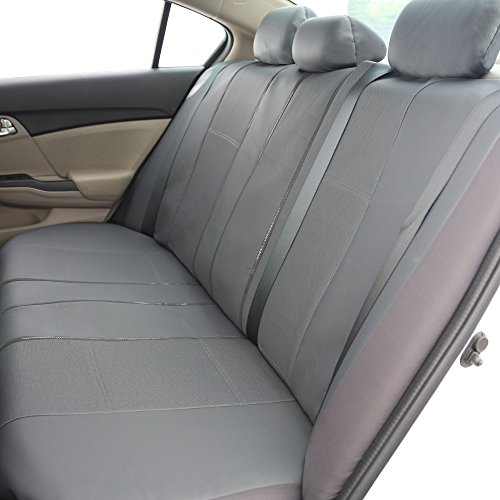Fh Group Deluxe Leatherette Car Seat Covers, Airbag Compatible And Split Ready, Full Set With Gift - Universal Fit For Cars Trucks And Suvs (Gray) Pu007112 #TOP2