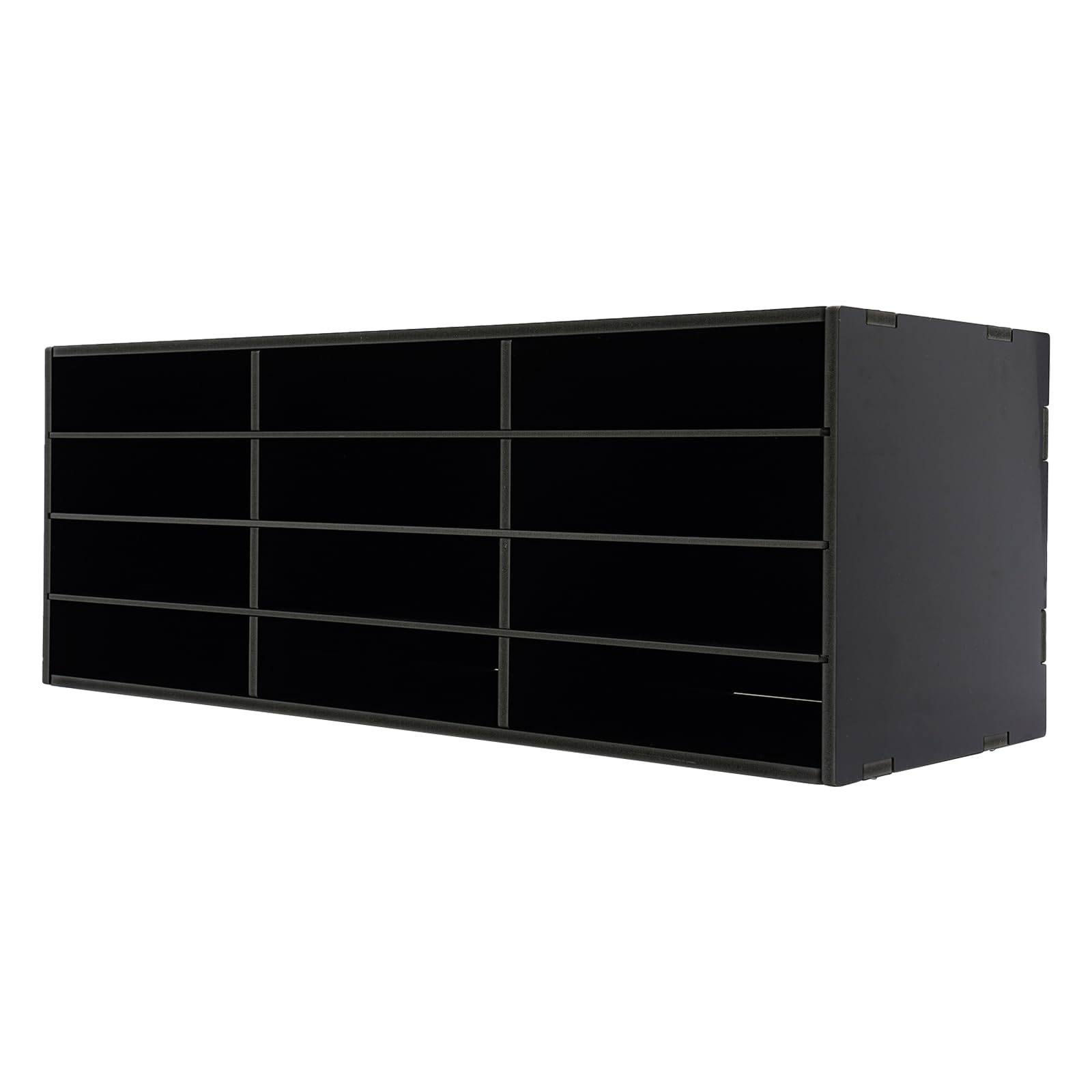 MhdunueSK Mail Sorter, 12 Compartments Paper Organizer Storage, Wood Literature Organizer, Mailbox for Classroom, File Sorter for Home Library Office