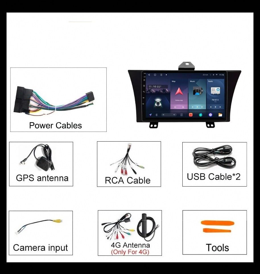 Pantalla Carplay coche Honda Elysion 2012-2015 con navegación GPS y Bluetooth 2G+32G 7